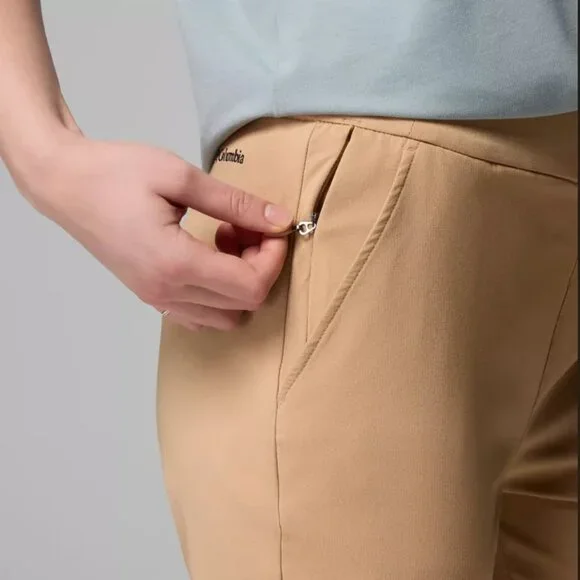Columbia Women's Track Pants Active Fit Pull-on Joggers Tan Canoe Size Medium - Picture 5 of 16